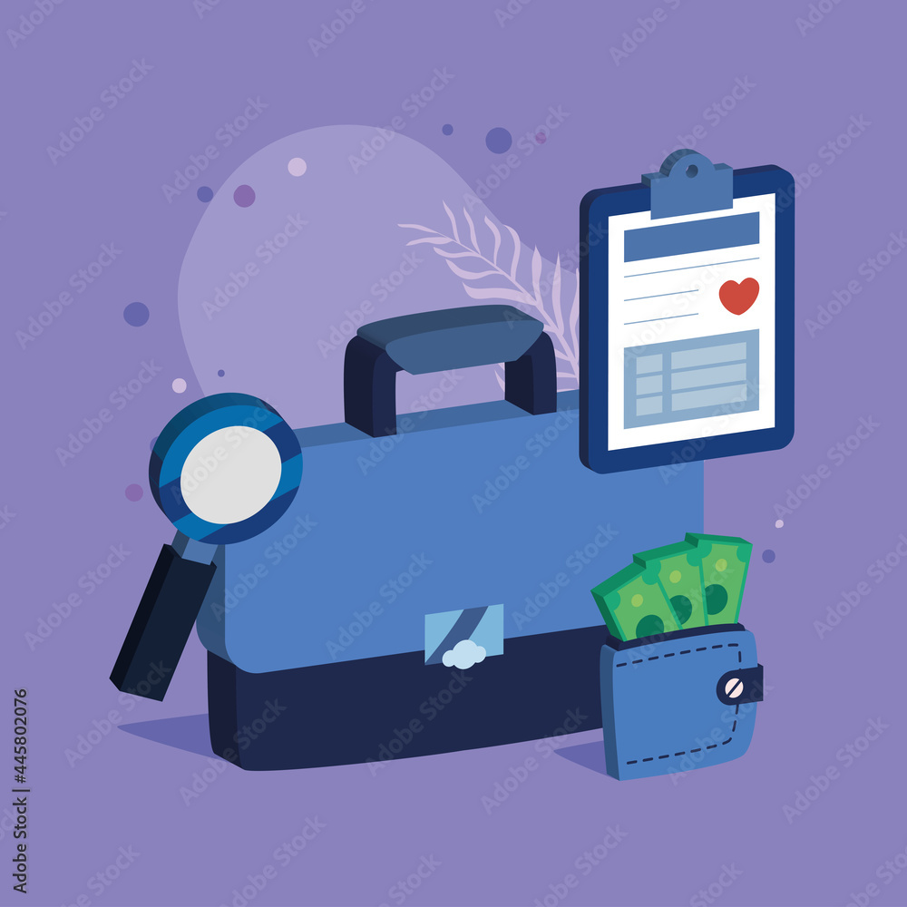 briefcase with insurance items briefcase with insurance items