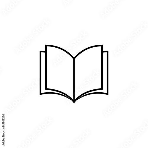 book & library icon, book & library vector sign symbol