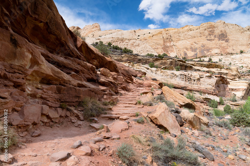 The trail to Hickman Bridge in Capitol Reef National Park USA