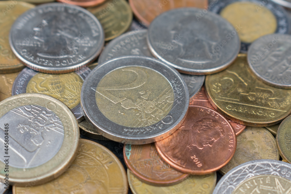 Coins, currency all over the world