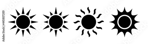 Vector graphic of sun icon colllection