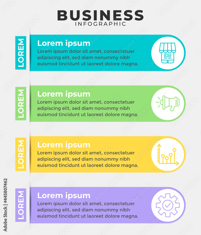 Obraz premium Modern infographics with four colors