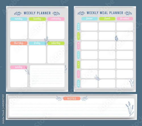 Bullet journal planner template full color 