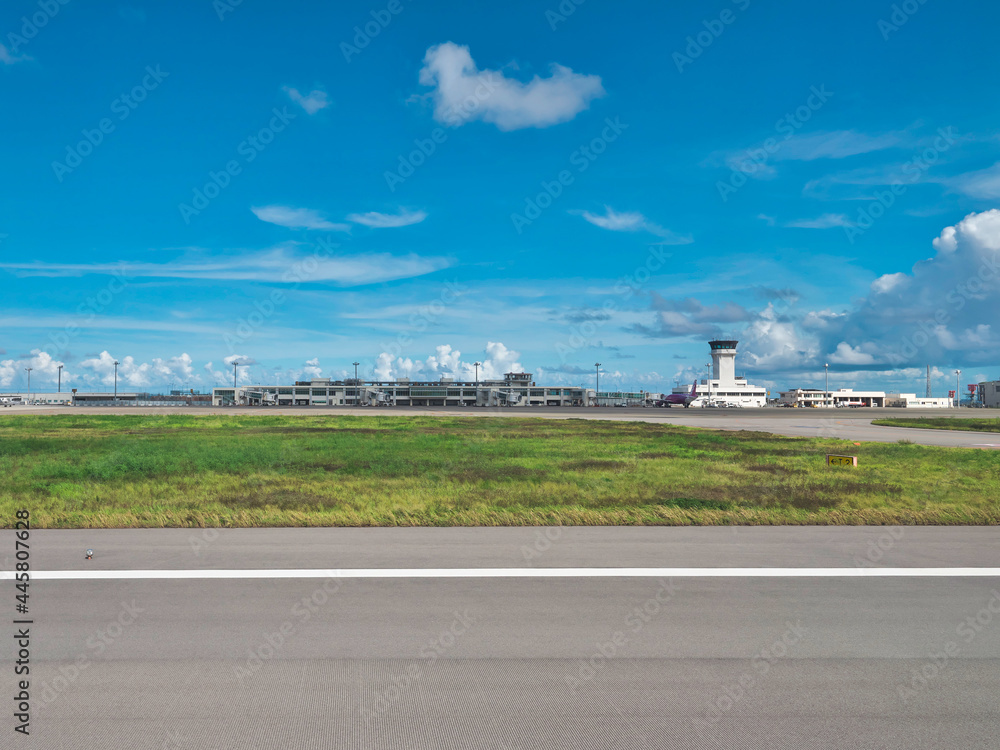 Fototapeta premium Okinawa,Japan - July 11, 2021: Ishigaki airport terminal 