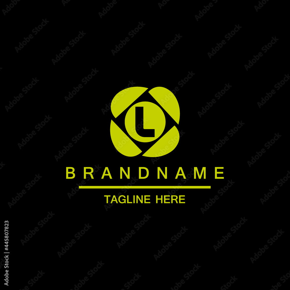 L Letter with Camera Aperture and House, Real Estate Video Logo Design Vector L Letter with Camera Aperture and House, Real Estate Video Logo Design Vector
