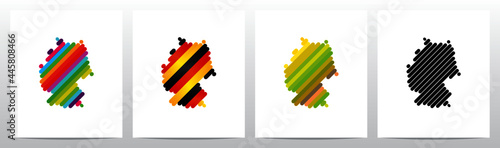 German On Colorfull Stripes Logo Design