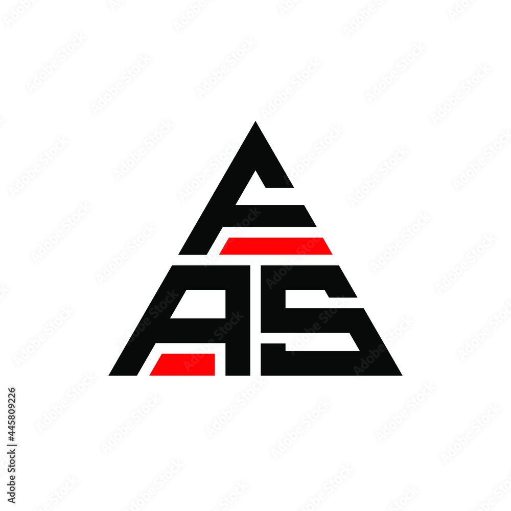 FAS triangle letter logo design with triangle shape. FAS triangle logo ...