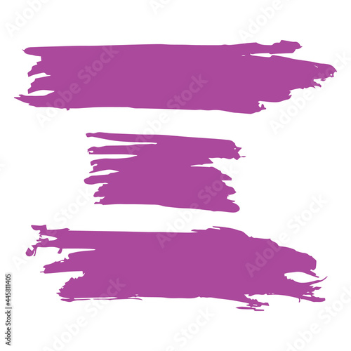 Lavender Brushes Design. Violet Ink Splatter. Purple Stroke Isolated. Brushstroke Graffiti. Watercolor Frame. Paint Design. Paintbrush Design. Grungy Background.