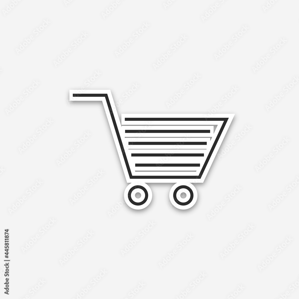 shopping cart icon flat. illustration shopping cart icon flat. illustration