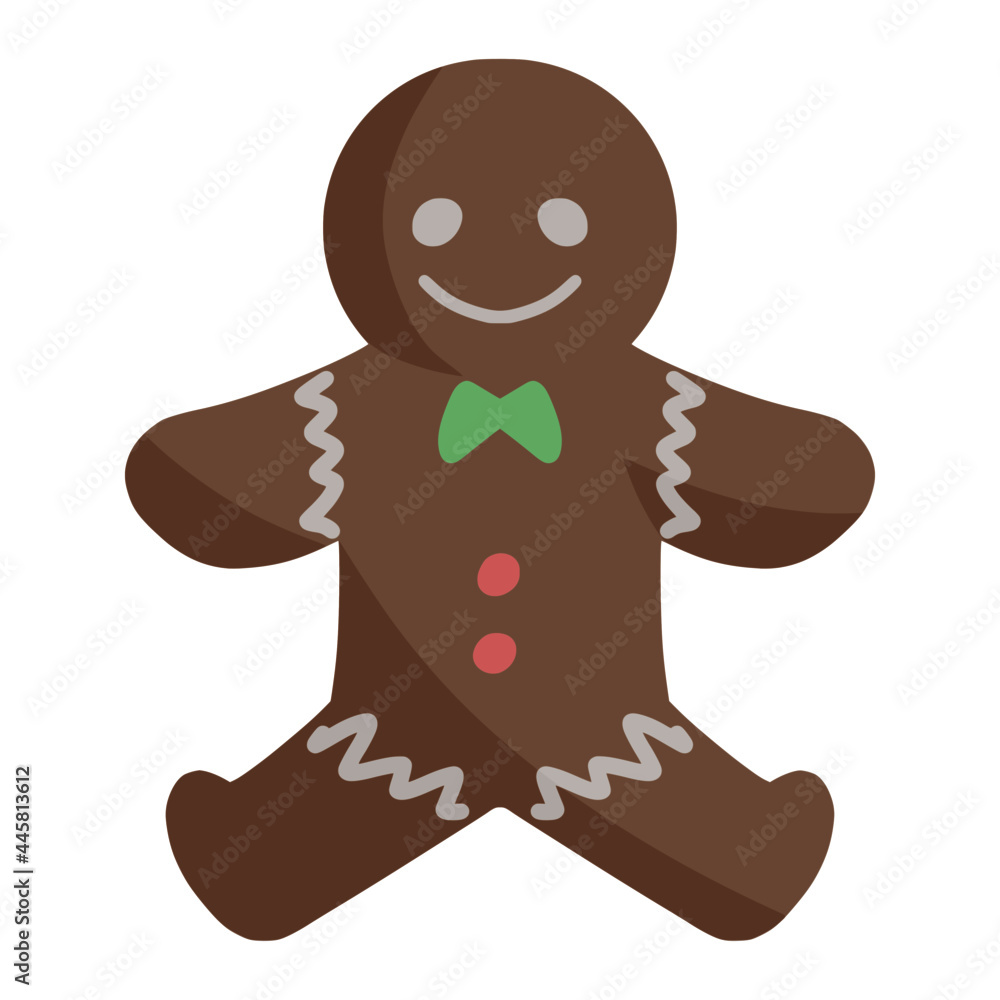 Obraz premium gingerbread in winter color illustration