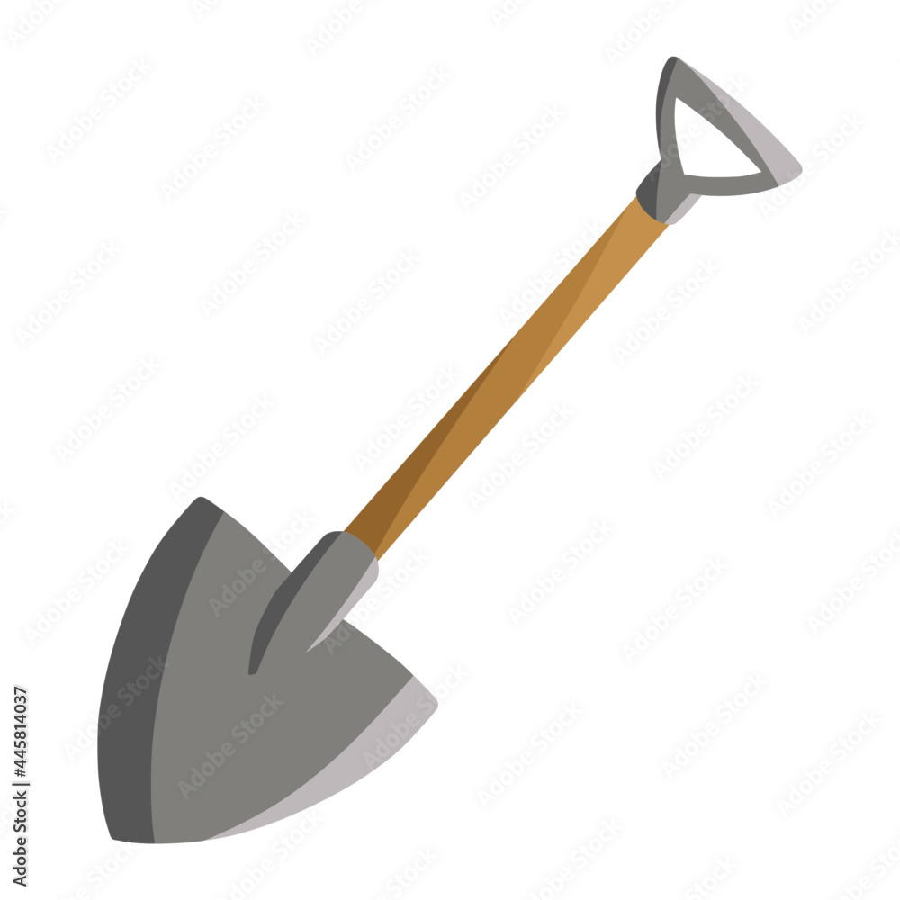 shovel in spring color illustration shovel in spring color illustration