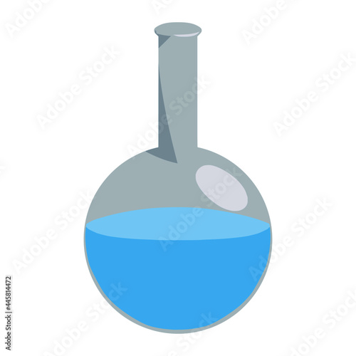 erlenmeyer for school color illustration