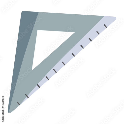 ruler triangle for school color illustration