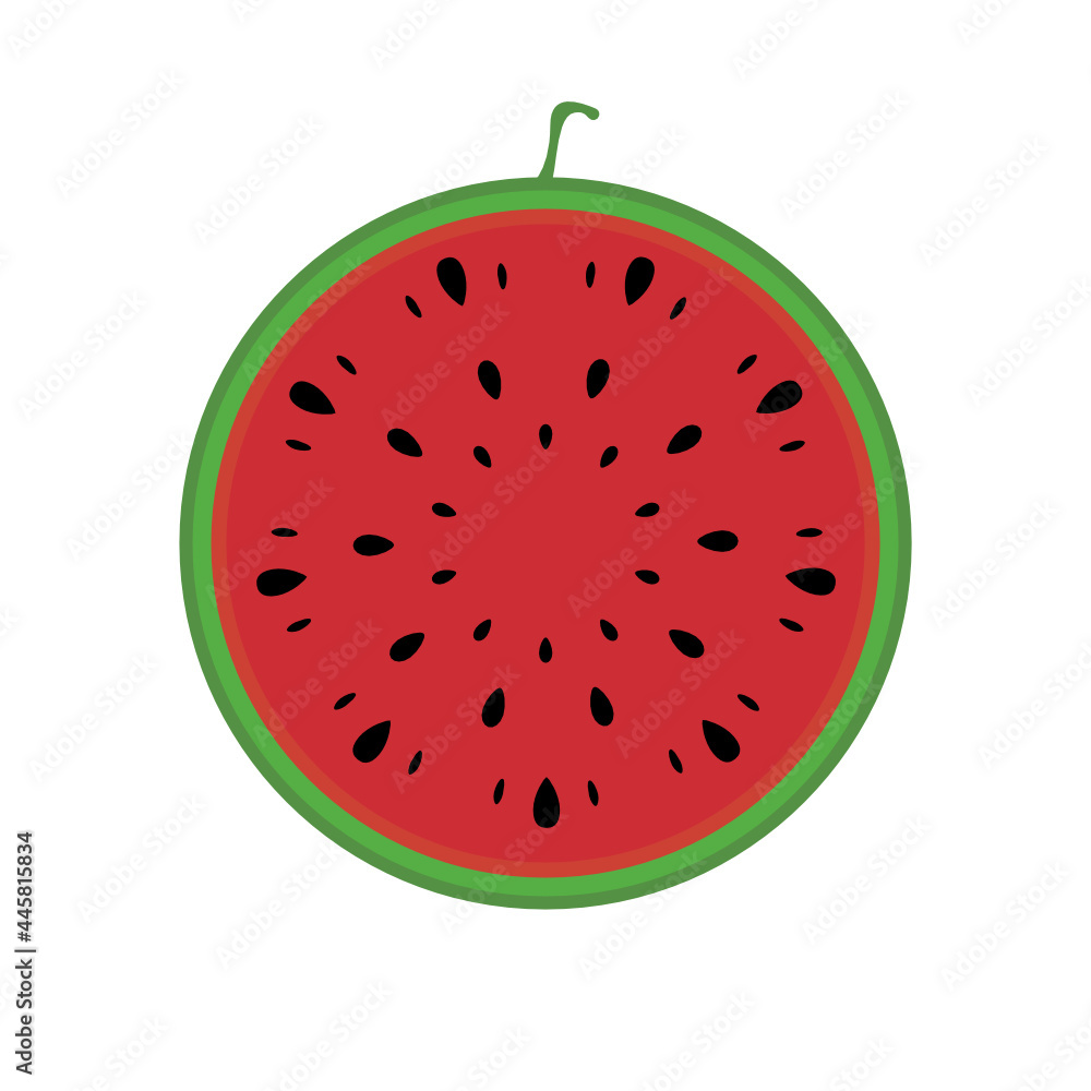 watermelon in half illustration icon vector, fruit illustration watermelon in half illustration icon vector, fruit illustration