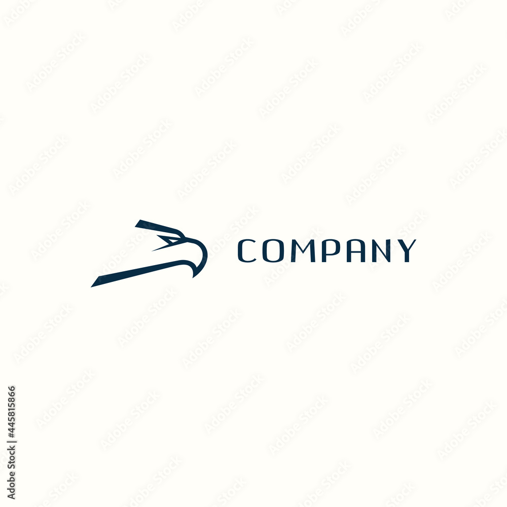 eagle head logo design. logo template