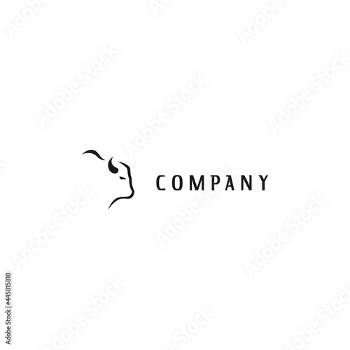 bison logo design logo template