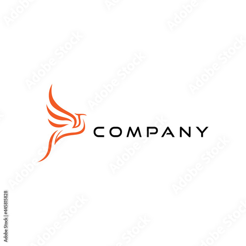 phoenix bird logo design. logo template