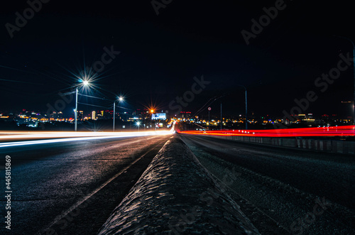 traffic in night