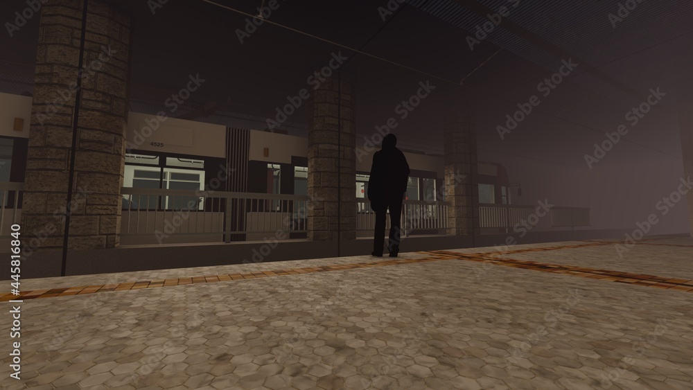 man stand in metro station