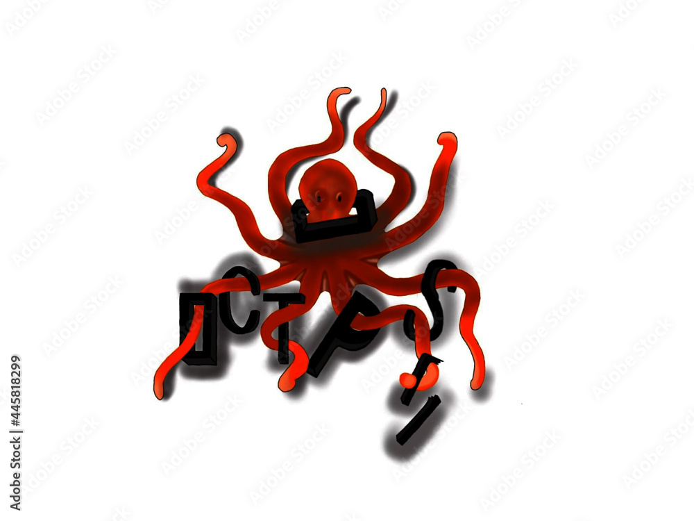octopus logo vector