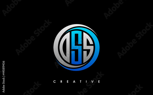 OSS Letter Initial Logo Design Template Vector Illustration
