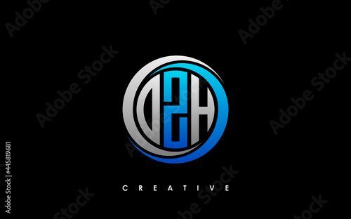 OZH Letter Initial Logo Design Template Vector Illustration