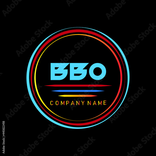 bbo bbo letter logo design.bbo vectorcreative letter logo design .logo vector .logo design. photo