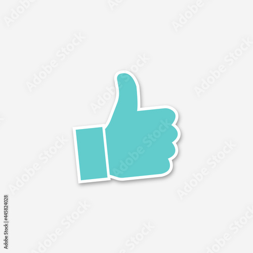 like icon, thumb up, ok gesture. illustration photo