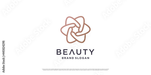 Beauty logo design with minimalist line concept Premium Vector part 3