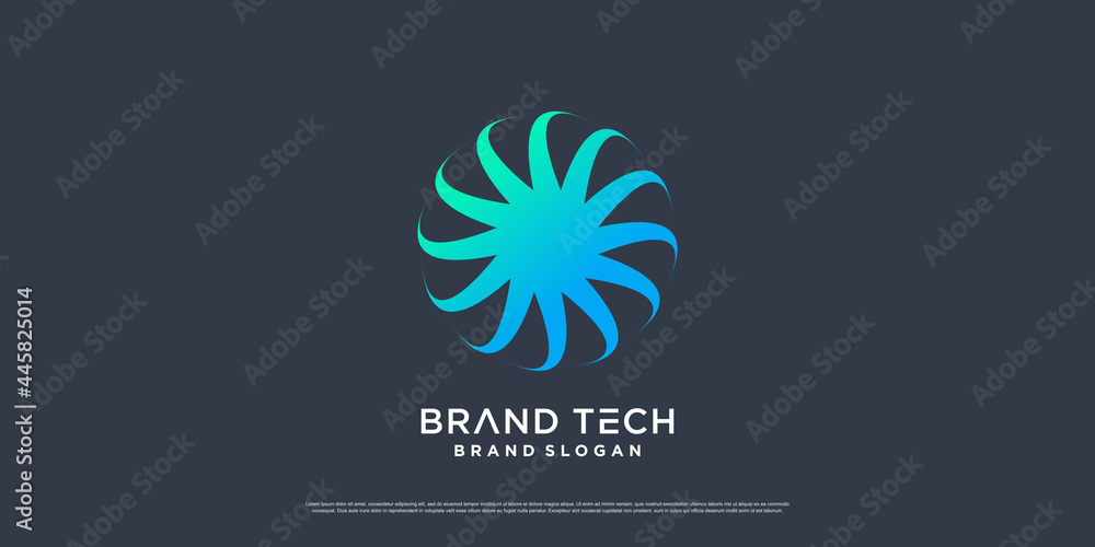 Globe logo design with modern technology concept Premium Vector part 2