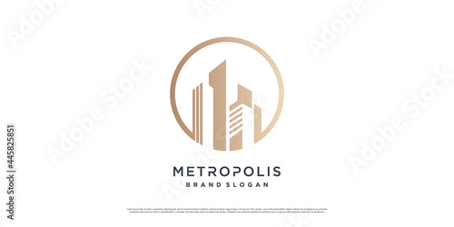 Building logo concept with creative unique style Premium Vector part 8