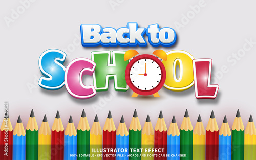 3d back to school text effect