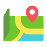 map flat icon