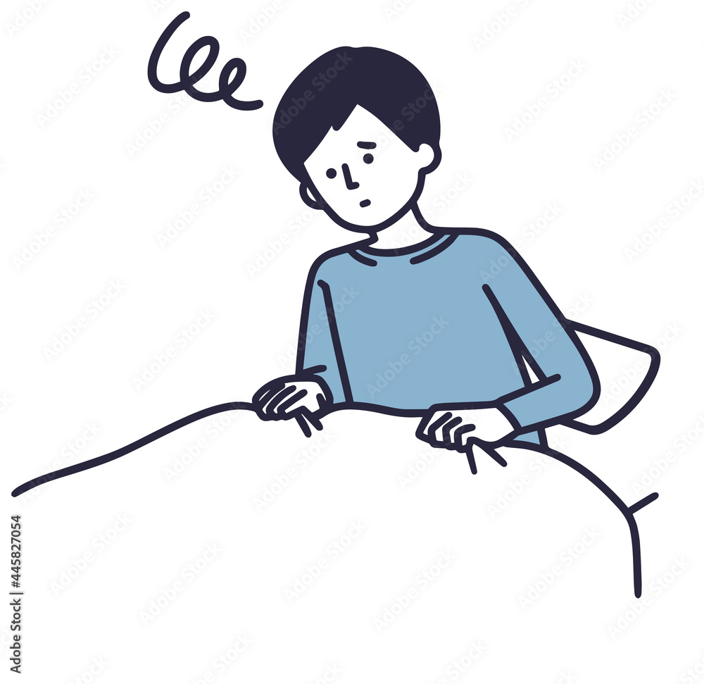 不眠症 鬱 イラスト Stock Vector Adobe Stock