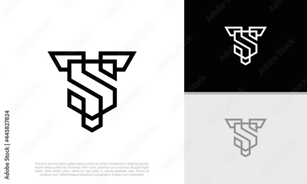 Abstract Initial logo vector. Initials TS. ST logo design. Innovative high tech logo template Abstract Initial logo vector. Initials TS. ST logo design. Innovative high tech logo template