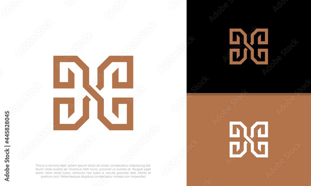 Fototapeta premium Abstract Initial logo vector. Initials EE logo design. Innovative high tech logo template