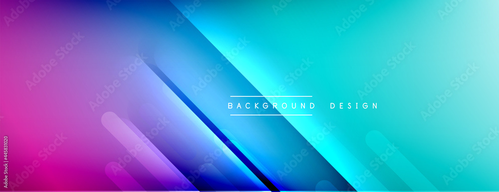 Fototapeta premium Dynamic lines abstract background. 3D shadow effects and fluid gradients. Modern overlapping forms