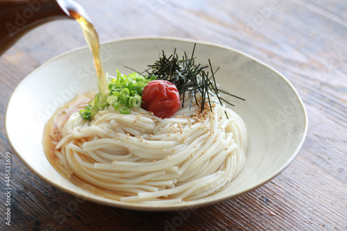 夏の冷やしぶっかけうどん photo