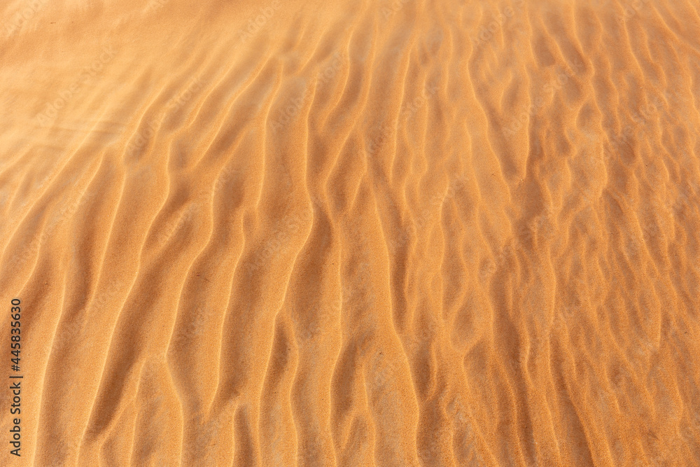 Sand dune close-up texture with ripples and wrinkles, United Arab Emirates. Sand dune close-up texture with ripples and wrinkles, United Arab Emirates.