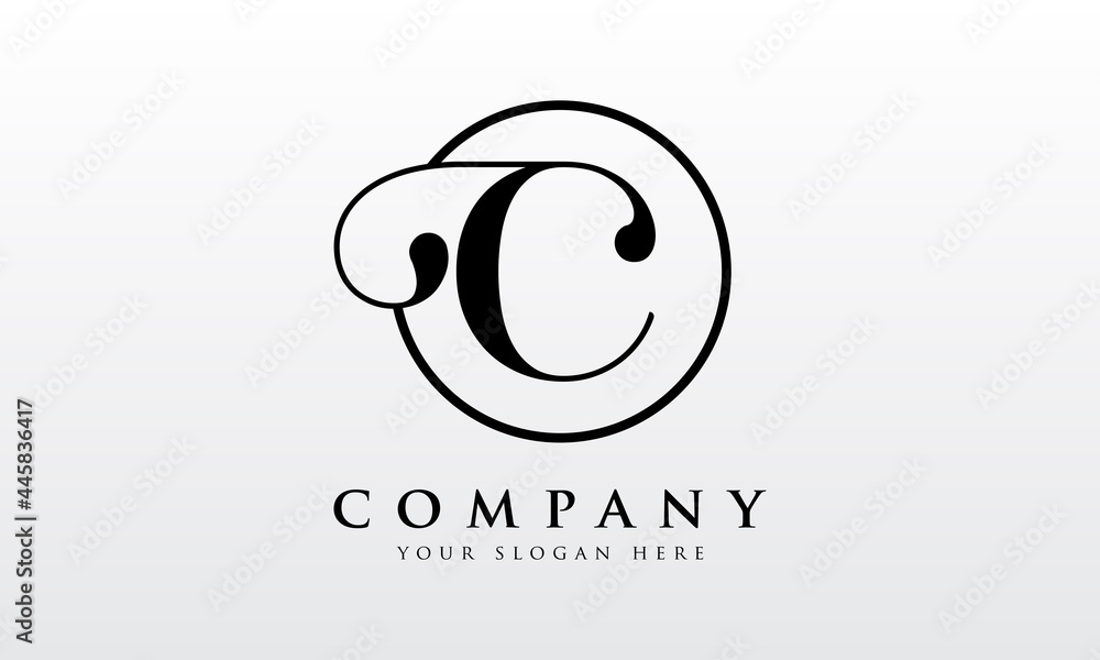 Initial C letter Black Color with White Background Logo Design vector Template. Creative Letter C Logo Design Initial C letter Black Color with White Background Logo Design vector Template. Creative Letter C Logo Design