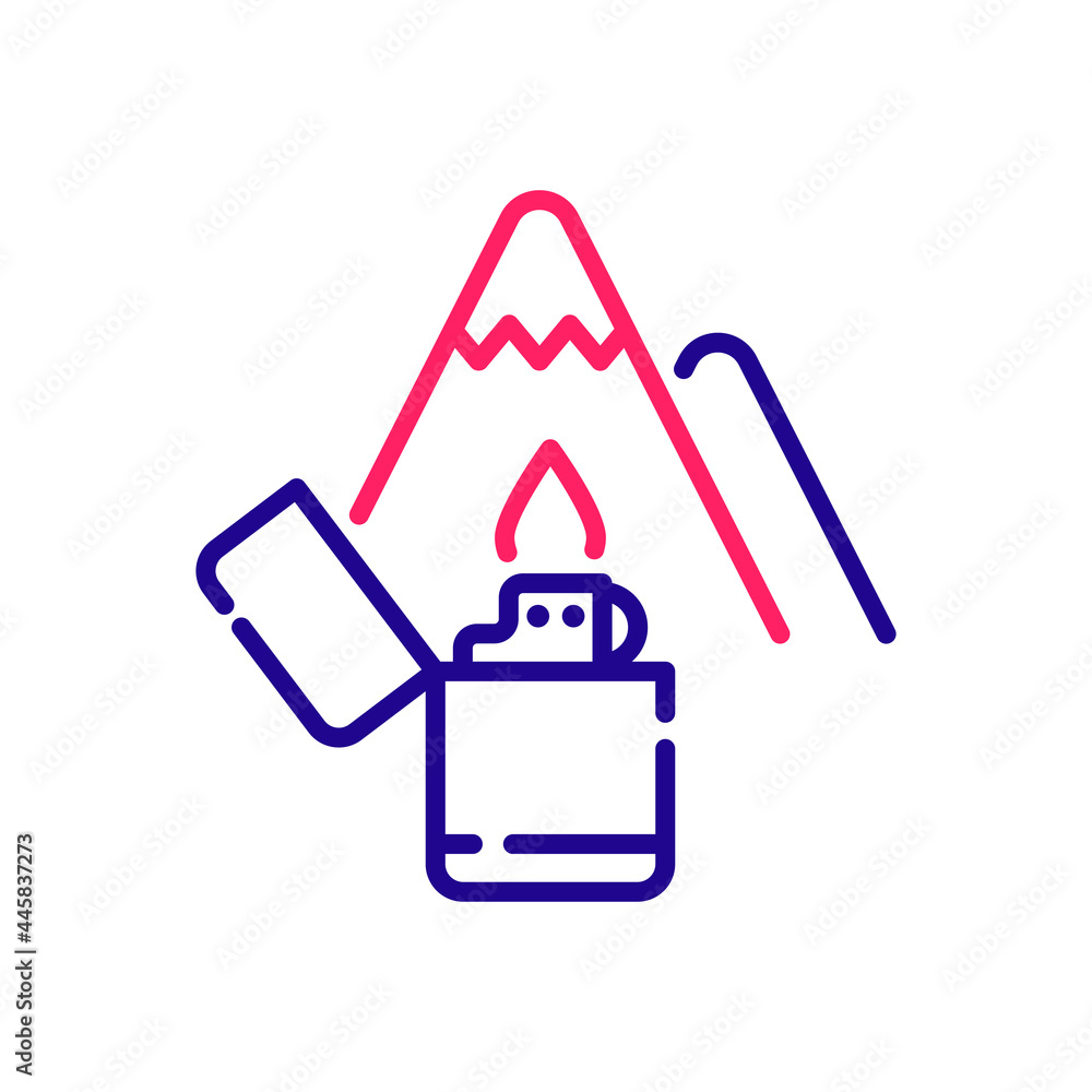Obraz premium Lighter vector 2 colours icon style illustration. EPS 10 file