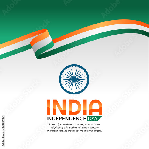 vector graphic of India independence day good for India independence day celebration. flat design. flyer design.flat illustration.
