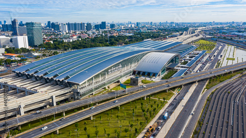 Fotografie Aerial view of Bang Sue Grand Station Bangkok Thailand