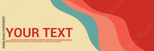 colorful creative banner template wave pattern vector for web banner, blog banner, and business card template