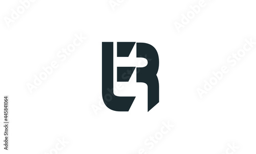 Alphabet letters Initials Monogram logo ER, RE, E and R