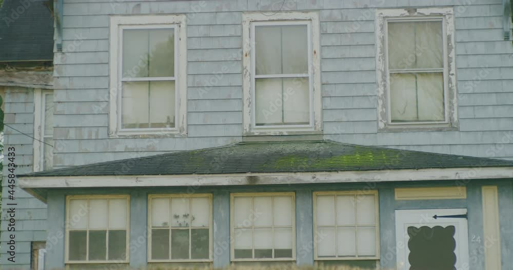 Traditional New England Home During Winter Time In Branford, Connecticut