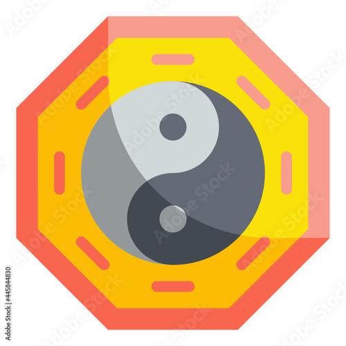 yin yang flat icon