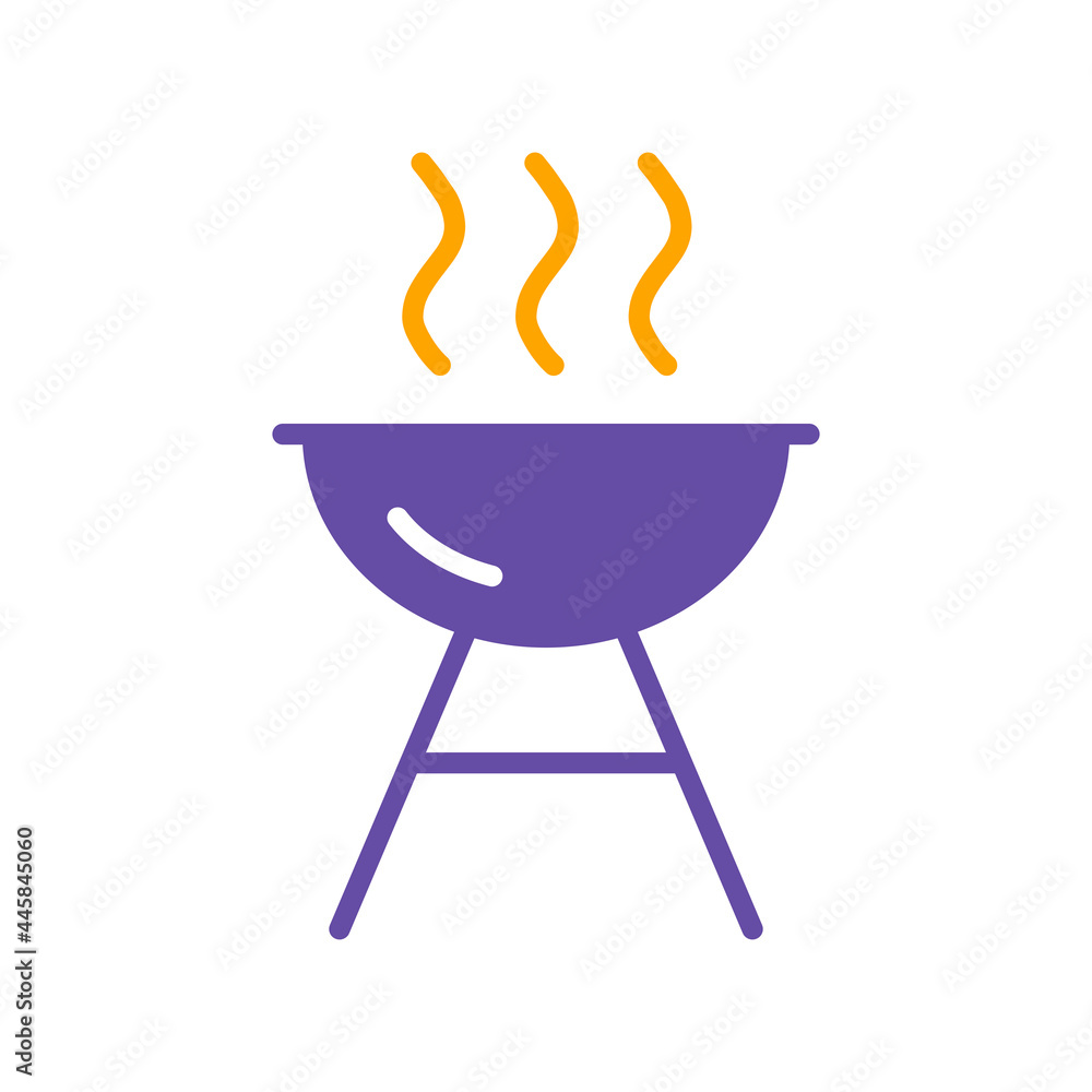 Grill BBQ cookout vector isolated glyph icon Grill BBQ cookout vector isolated glyph icon