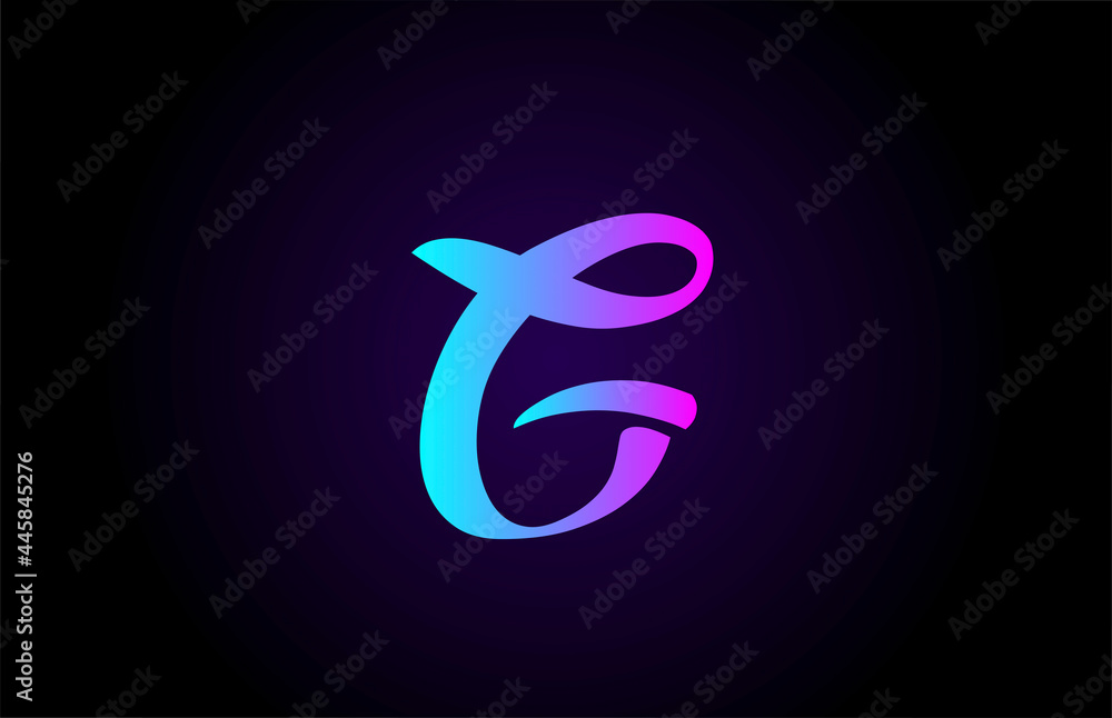blue pink G alphabet letter logo for branding and business. Creative gradient design for lettering and corporate blue pink G alphabet letter logo for branding and business. Creative gradient design for lettering and corporate