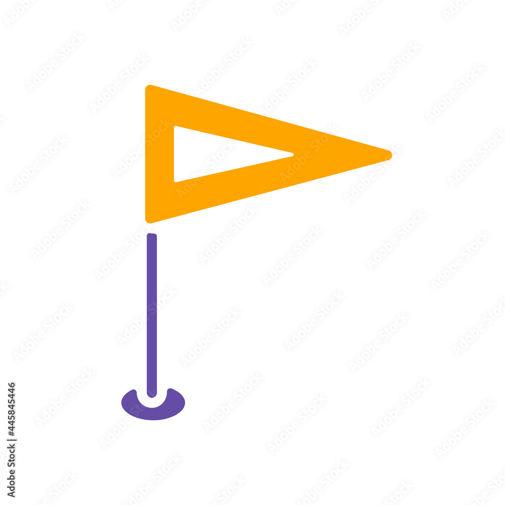Flag GPS pin vector glyph icon. Navigation sign Flag GPS pin vector glyph icon. Navigation sign